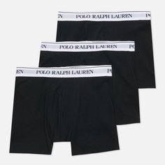 Комплект мужских трусов Polo Ralph Lauren Classic Boxer 3-Pack, цвет чёрный