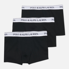 Комплект мужских трусов Polo Ralph Lauren Classic Trunk 3-Pack, цвет чёрный