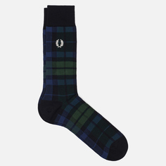 Носки Fred Perry Black Watch Tartan, цвет синий, размер 39-42 EU