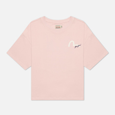 Женская футболка Evisu Forture-Cat Wallpaper Foil Print, цвет розовыйS