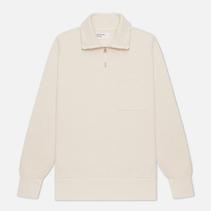 Мужская толстовка Universal Works Half Zip Dry Handle Loopback, цвет бежевый