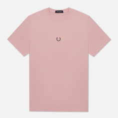 Мужская футболка Fred Perry Embroidered, цвет розовый