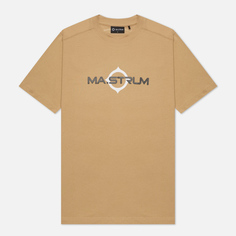 Мужская футболка MA.Strum Logo Print, цвет бежевый