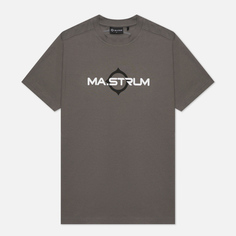 Мужская футболка MA.Strum Logo Print, цвет серый