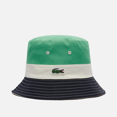 Панама Lacoste Lightweight Reversible Colourblock, цвет зелёный