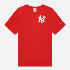Мужская футболка Champion Reverse Weave New York Yankees Crew Neck, цвет красный
