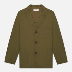 Мужской пиджак Universal Works Three Button Fine Twill, цвет оливковый