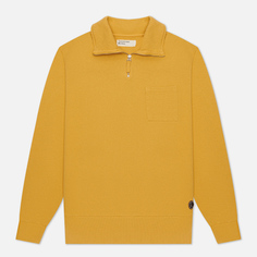 Мужская толстовка Universal Works Half Zip Dry Handle Loopback, цвет жёлтый