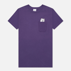 Мужская футболка RIPNDIP Lord Nermal Pocket, цвет фиолетовый