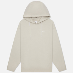 Мужская толстовка Nike NRG Solo Swoosh Fleece Hoodie, цвет бежевый