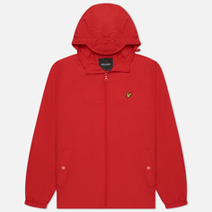Мужская куртка ветровка Lyle &amp; Scott Zip Through Hooded, цвет красный