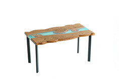 Обеденный стол (woodzpro) бирюзовый 70.0x752.0x140.0 см.