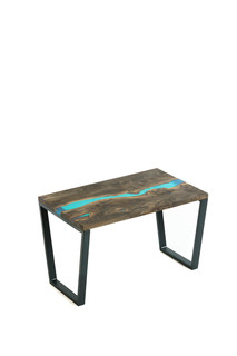 Обеденный стол (woodzpro) голубой 75.0x75.0x120.0 см.