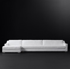 Угловой диван modena slope arm (idealbeds) белый 240x77x170 см.