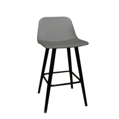 Стул полубарный hugo (r-home) серый 47x91x40 см.