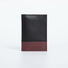 Обложка для паспорта, цвет бордовый/чёрный Textura