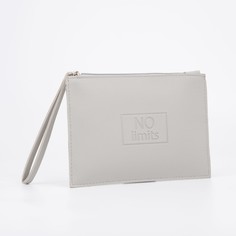 Сумка клатч no limits, кожзам, 22 х 15 см, цвет серый Nazamok