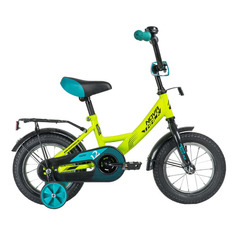 Велосипед NOVATRACK Vector (2020), городской (детский), колеса 12", салатовый, 9кг [123vector.gn20]