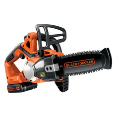 Цепная пила BLACK+DECKER GKC1820L20-QW, аккумуляторная, 18В, 2Ач, с одним аккумулятором