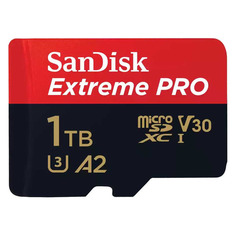 Карта памяти microSDXC UHS-I Sandisk Extreme Pro 1024 ГБ, 170 МБ/с, Class 10, SDSQXCZ-1T00-GN6MA, 1 шт., переходник SD