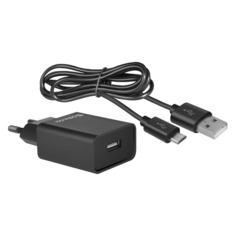 Сетевое зарядное устройство DEFENDER UPC-11, USB-A, microUSB, 2.1A, черный