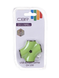 Хаб USB CBR Universal USB 4-ports CH100 Green