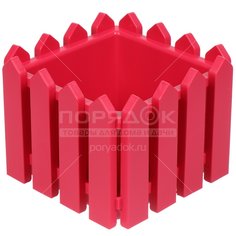 Горшок для цветов пластиковый Элластик-Пласт Лардо ярко-красный, 43х35.7х30 см