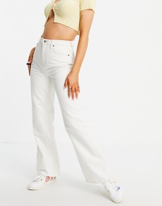 Светлые джинсы с широкими штанинами Topshop-Белый