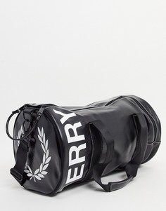 Черная сумка с контрастными логотипом и графическим принтом Fred Perry-Черный