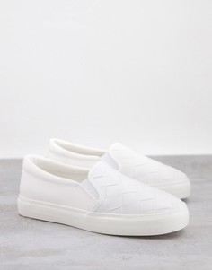 Белые плетеные кроссовки-слипоны Schuh Malin-Белый