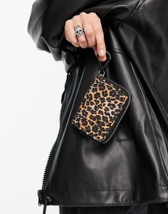 Нейлоновый кошелек с леопардовым принтом Topshop-Коричневый цвет