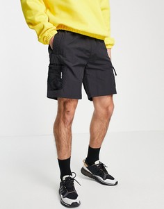 Черные тканые шорты с принтом "Adventure" adidas Originals-Черный