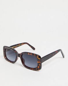 Квадратные солнцезащитные очки в коричневой черепаховой оправе в стиле унисекс A.Kjaerbede Salo-Коричневый цвет