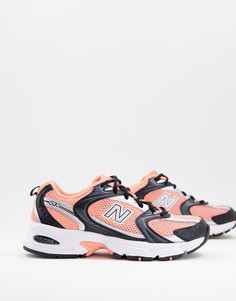 Черно-розовые кроссовки New Balance 530-Розовый цвет