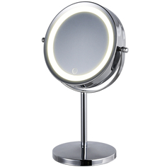 Зеркало косметическое c x7 увеличением и LED подсветкой – HAS1811 (цвет-silver, LED подсветка 3 уровня) Hasten