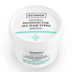 Натуральный густой шампунь для всех типов волос Ментол Ecobox