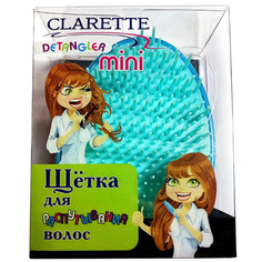 Щетка для распутывания волос DETANGLER Mini CDB 777 Голубая Clarette