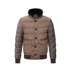 Пуховый бомбер c меховой отделкой Fantoni-URL Moorer