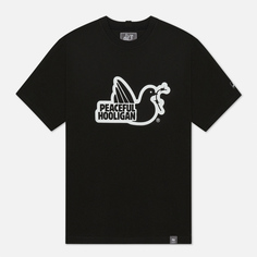 Мужская футболка Peaceful Hooligan Outline Dove, цвет чёрный