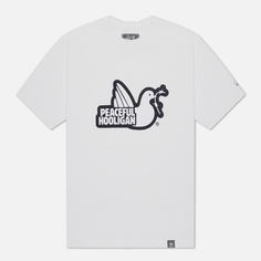 Мужская футболка Peaceful Hooligan Outline Dove, цвет белый