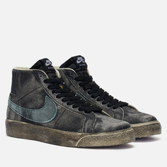 Мужские кроссовки Nike SB Zoom Blazer Mid PRM, цвет чёрный