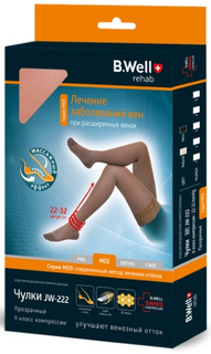 Чулки компрессионные B.Well JW-222 Med 4 Natural