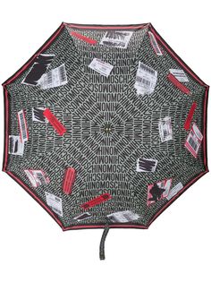 Moschino зонт с принтом дорожных бирок