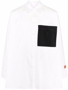 Heron Preston рубашка оверсайз с накладным карманом