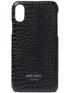 Jimmy Choo чехол для iPhone X/XS с тиснением под крокодила