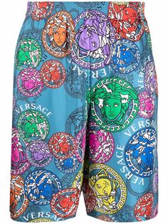 Versace шорты с принтом Medusa