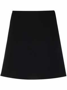 Versace атласная мини-юбка с завышенной талией