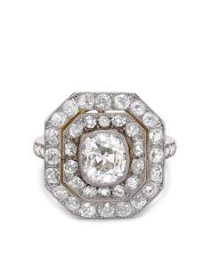 Pragnell Vintage кольцо Belle Époque из желтого золота и платины с бриллиантом