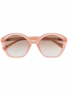 Chloé Kids солнцезащитные очки в массивной оправе