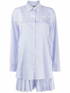 Karl Lagerfeld многослойный ромпер в тонкую полоску